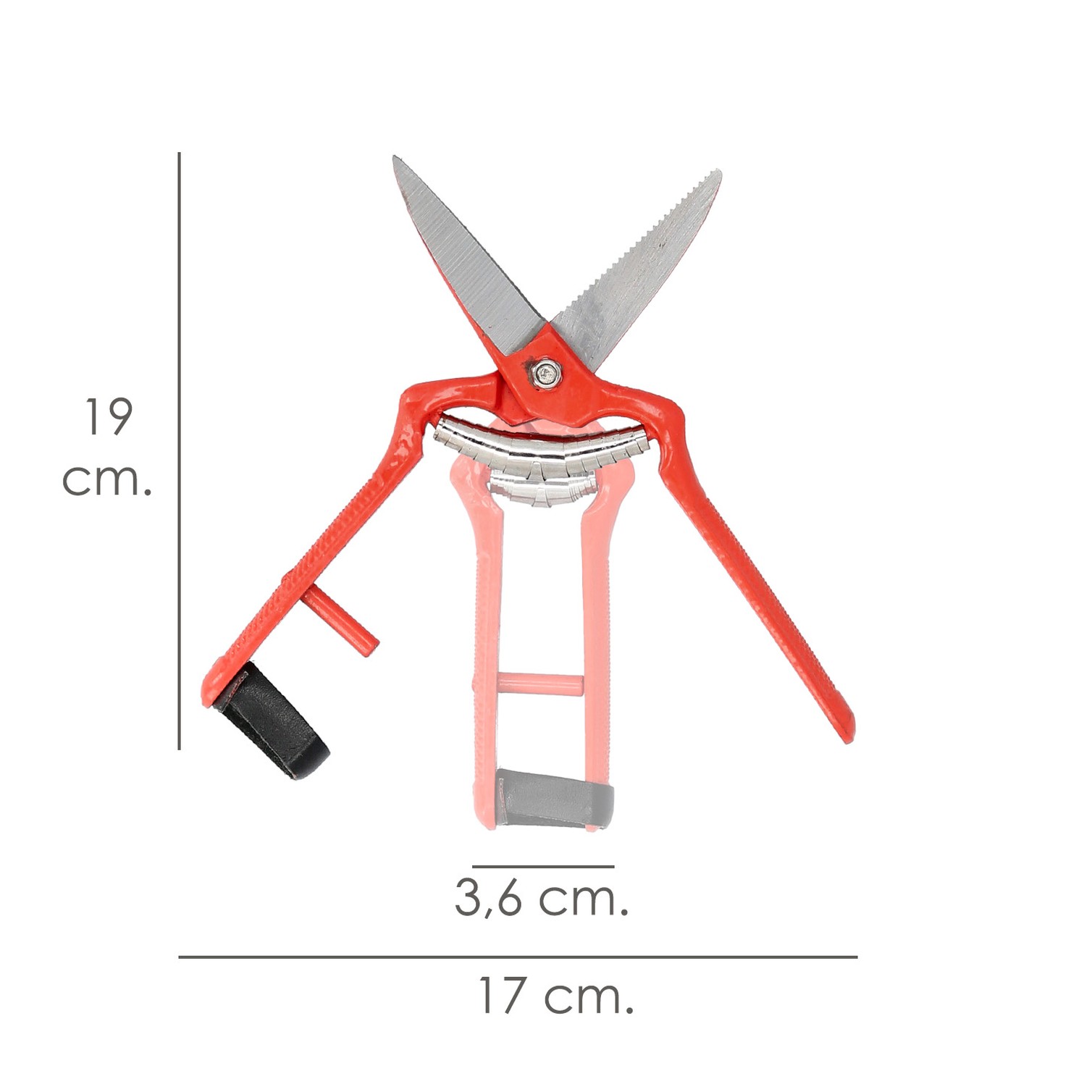 Tijeras Vendimiar Forjada Recta 1 Mano 19 cm.
