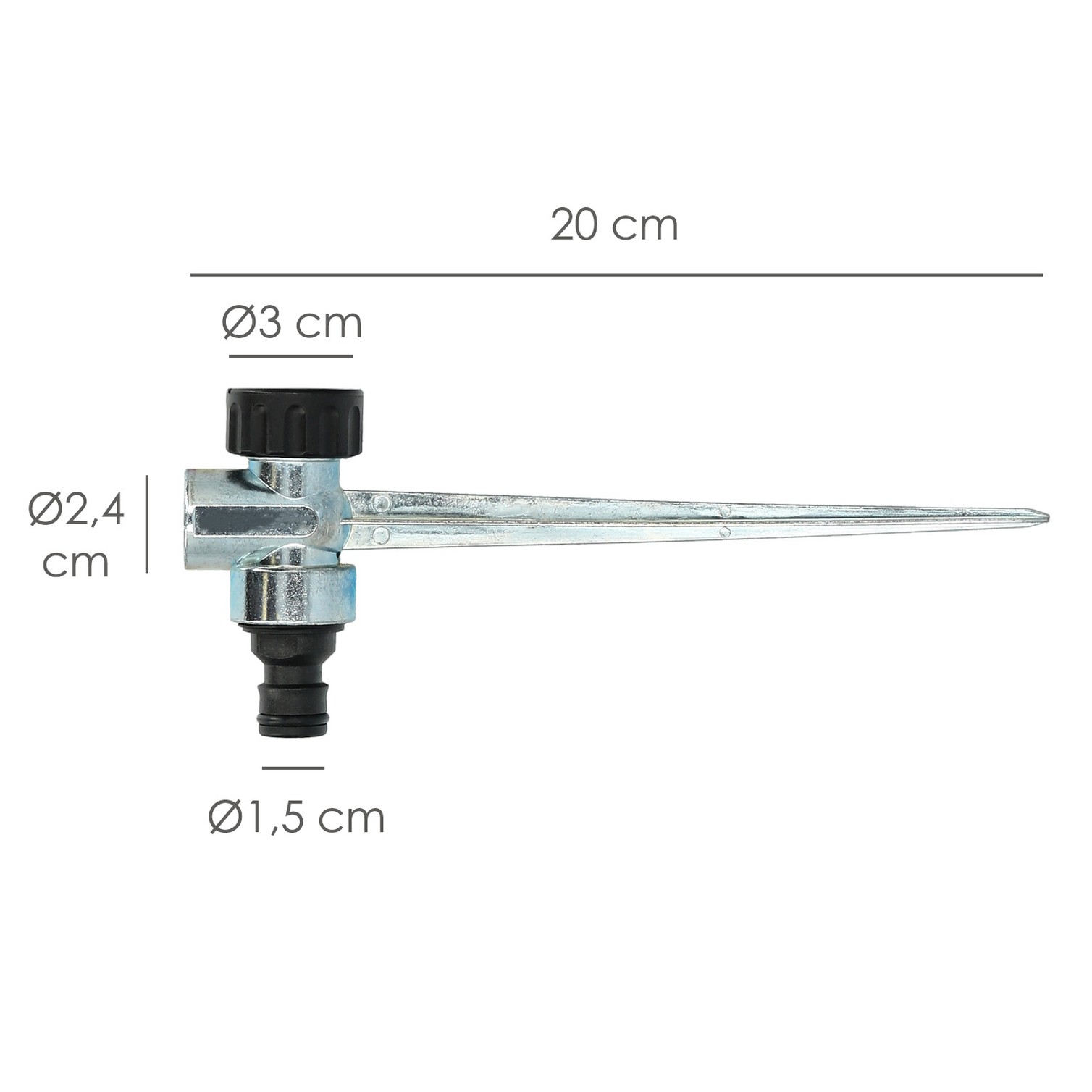 Pincho Para Aspersor Metalico Saturnia Con Racord Manguera