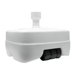 Base Sombrilla Polietileno Con Ruedas, 58x58 cm. para Tubos De Ø 30 A Ø 51 mm. Rellenable de agua o arena,