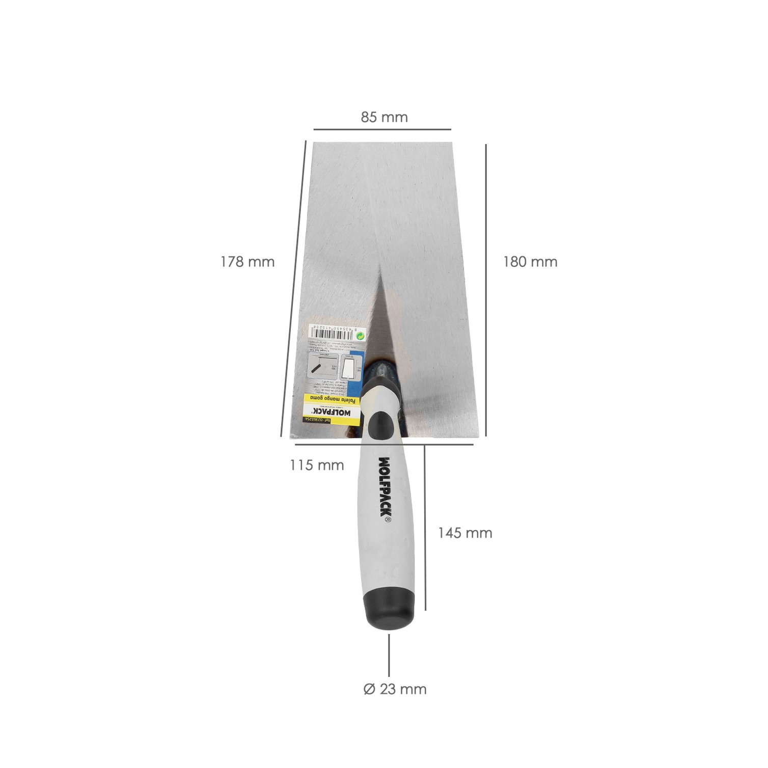 Paleta Wolfpack Plus Mango de Goma 341-a/ 180 mm.