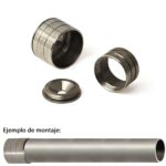 Soporte Barra Armario A Pared Ø 12 mm. Enchufe Laton Niquel (Cromada)