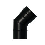 Codo Estufa Pellet Vitrificado Ø80 mm 45°