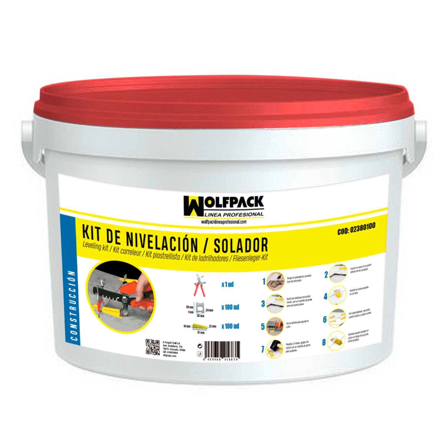 Kit Nivelador Solador (Pistola, calzos y cuñas)