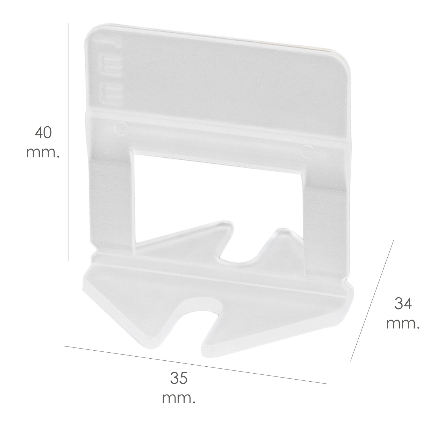 Calzos Nivelar Suelo 1 mm. (Bolsa 100 Unidades)