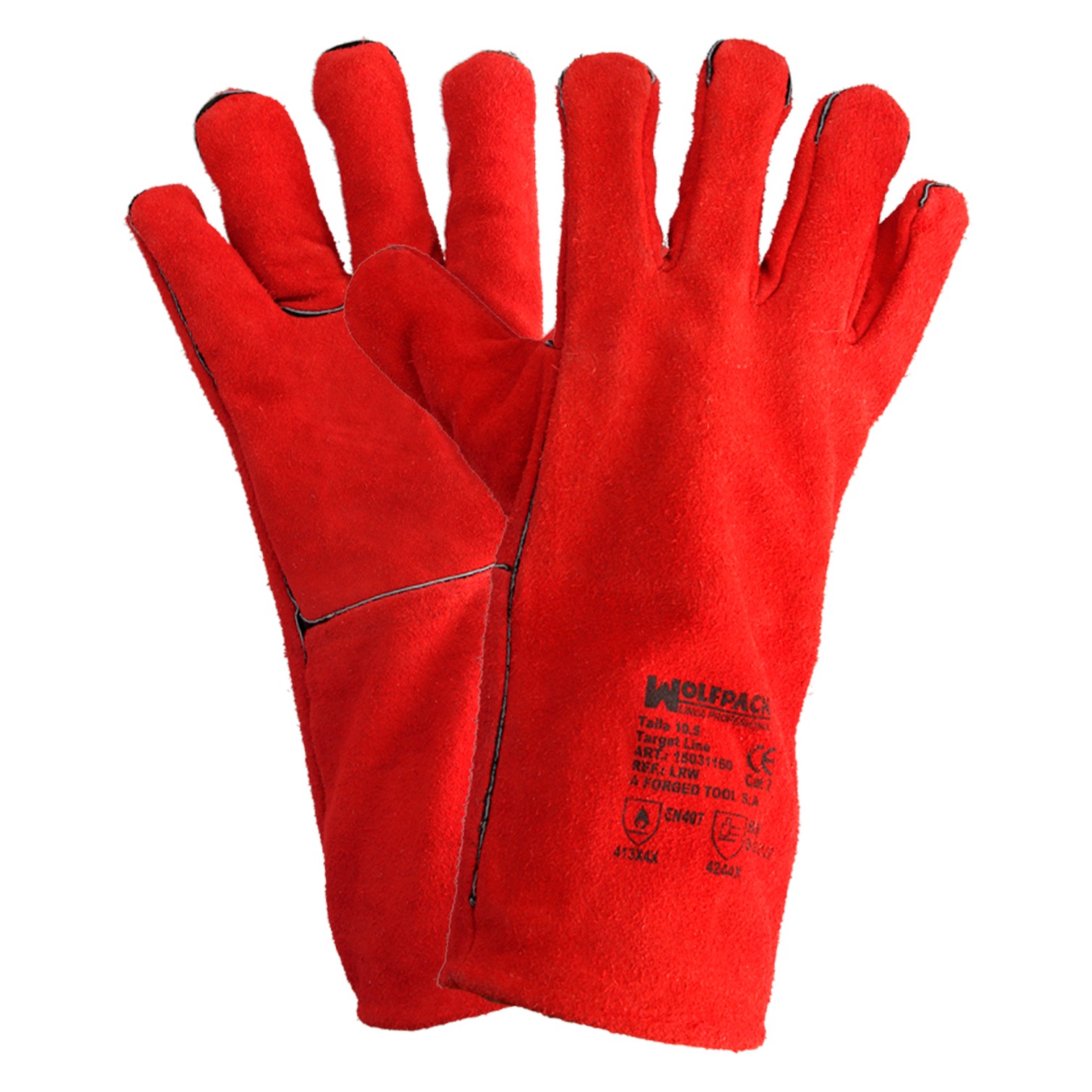 Guantes Soldar Denso Rojo Largo (Par)