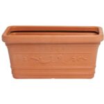 Saturnia Macetero Resina Rectangular, Color Terracota, Resistente, Ideal Exterior, 60x33cm. [+2 variaciones de Medida Disponibles]