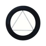 Plafon Embellecedor Estufa Pellet Vitrificado Negro 80 mm.