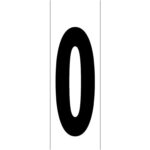 Numero Adhesivo 46x140 mm. Nº 0