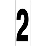 Numero Adhesivo 46x140 mm. Nº 2