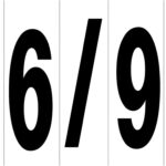 Numero Adhesivo 46x140 mm. Nº 6 / 9