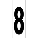 Numero Adhesivo 46x140 mm. Nº 8