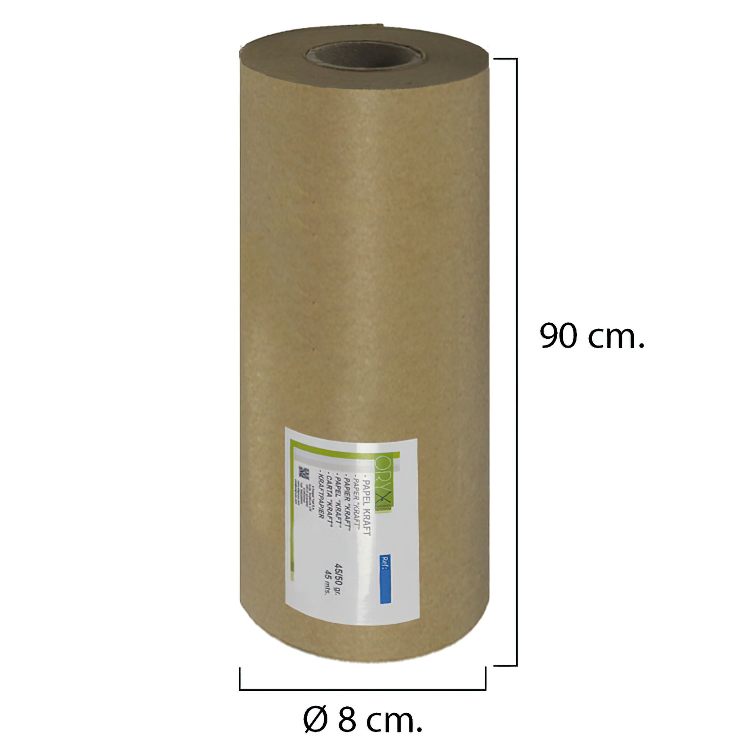 Papel Kraft 45 / 50 Gramos Rollo 90 cm. x 45 Metros