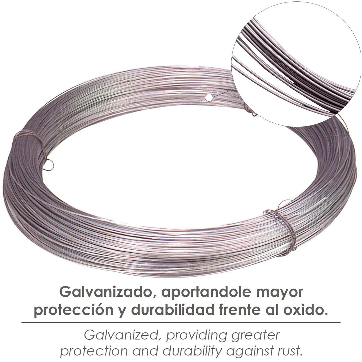 Alambre Galvanizado Rollo 25 Kg. Nº 20 - 4 mm.