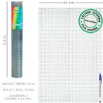 Malla Electrosoldada Galvanizada 6x6 / 60 cm. Rollo 25 Metros Uso Domestico [+3 variaciones de Ancho/Luces Disponibles]