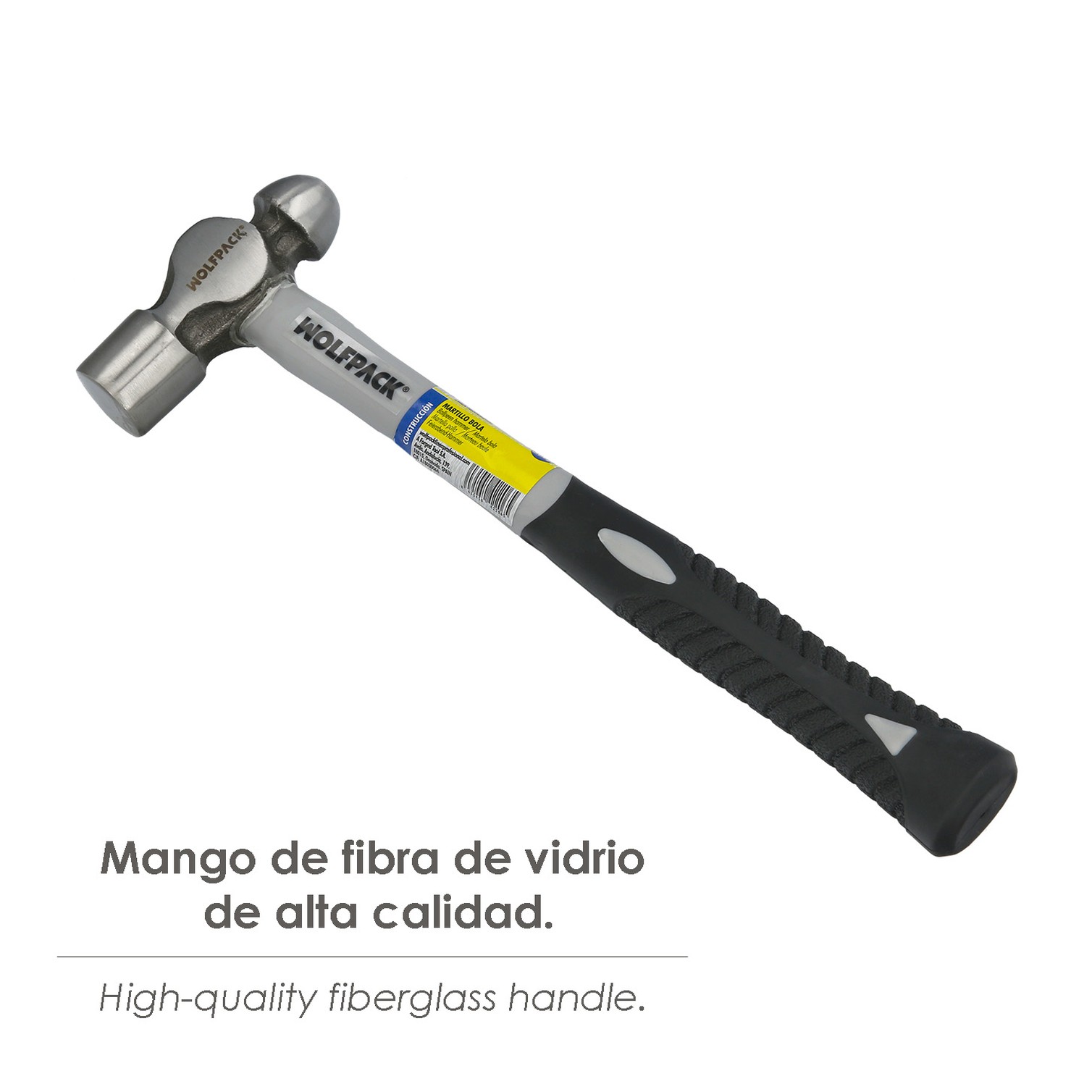 Martillo Bola 500 Gramos Mango Fibra Vidrio