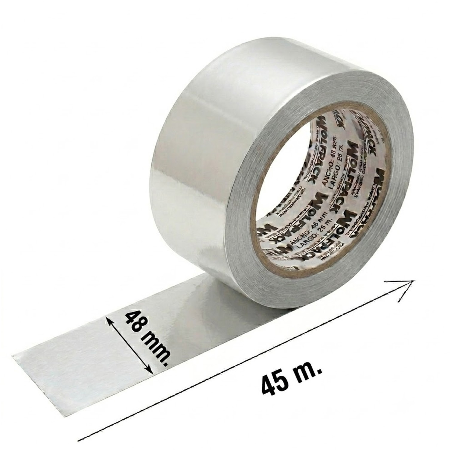 Cinta Adhesiva Aluminio 48 mm. x 45 m. 66 micras
