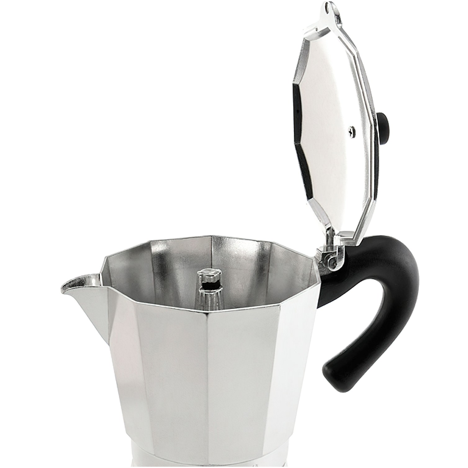 Cafetera Inducción Aluminio 6 Tazas (300 Ml.)