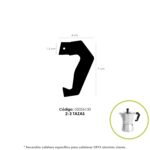Mango Cafetera Alumino Classic 2 y 3 Tazas
