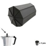 Pomo Cafetera Aluminio Classic 2 / 3 / 6 / 9 y 12 tazas (3 piezas)