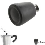 Pomo Cafetera Aluminio Inducción 6 / 9 / 12 Tazas (3 piezas)
