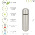 Termo Liquidos, Capacidad 500 ML. Libre BPA, Acero Inoxidable, Antigoteo