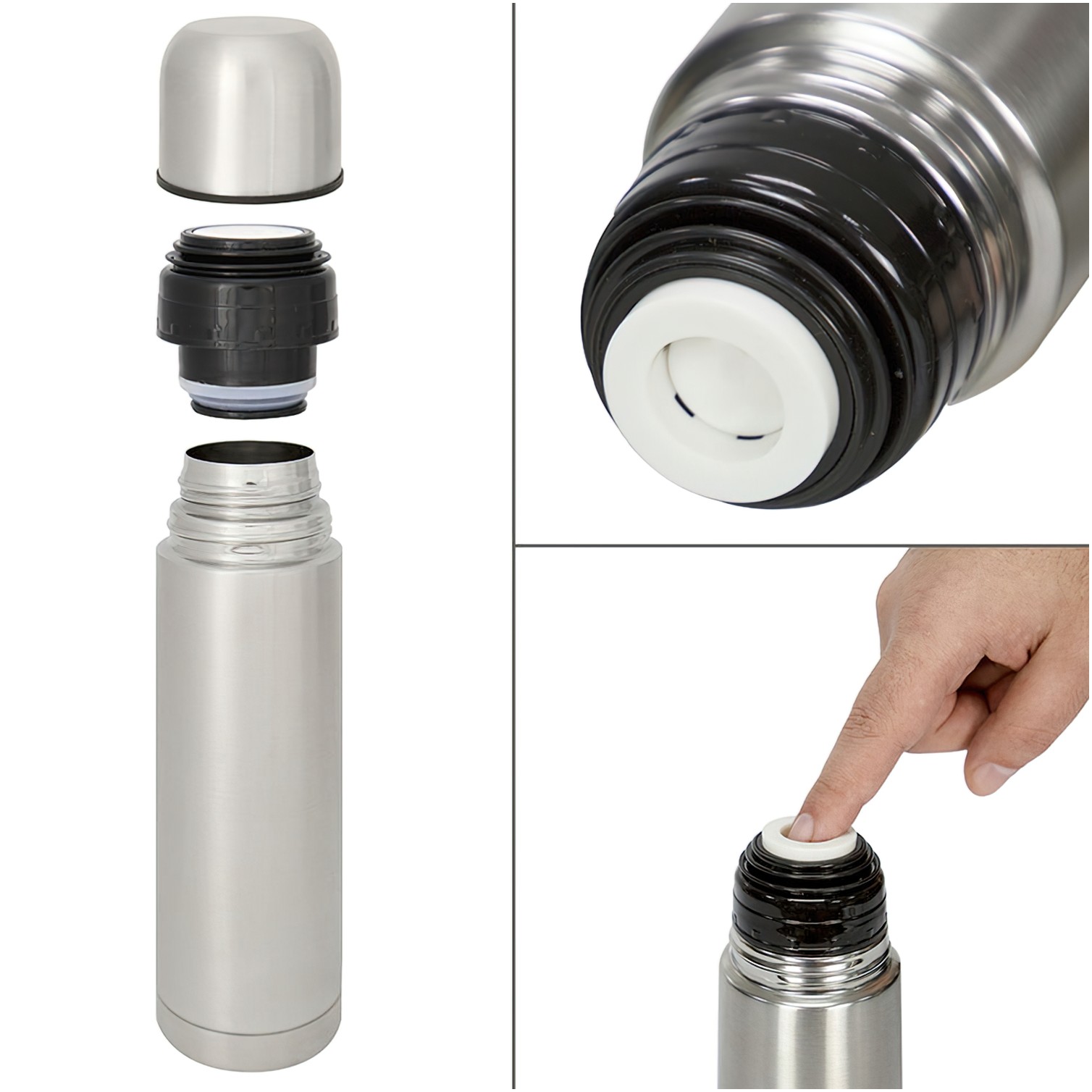 Termo Liquidos, Capacidad De 750 ML. Libre BPA, Acero Inoxidable, Antigoteo