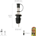 Tapon Vertedor Inoxidable Con Tapadera (2 Unidades)