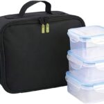 Bolsa Termica Con 4 Recipientes Hermeticos Plastico (2x800 ml + 2x400 ml.)