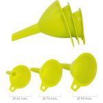 Embudos Plástico Cocina Ø 65 / 75 / 95 mm. (Set 3 Embudos)