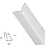 Perfil Pvc Angulo 28x28 mm. Blanco Barra 2,5 metros