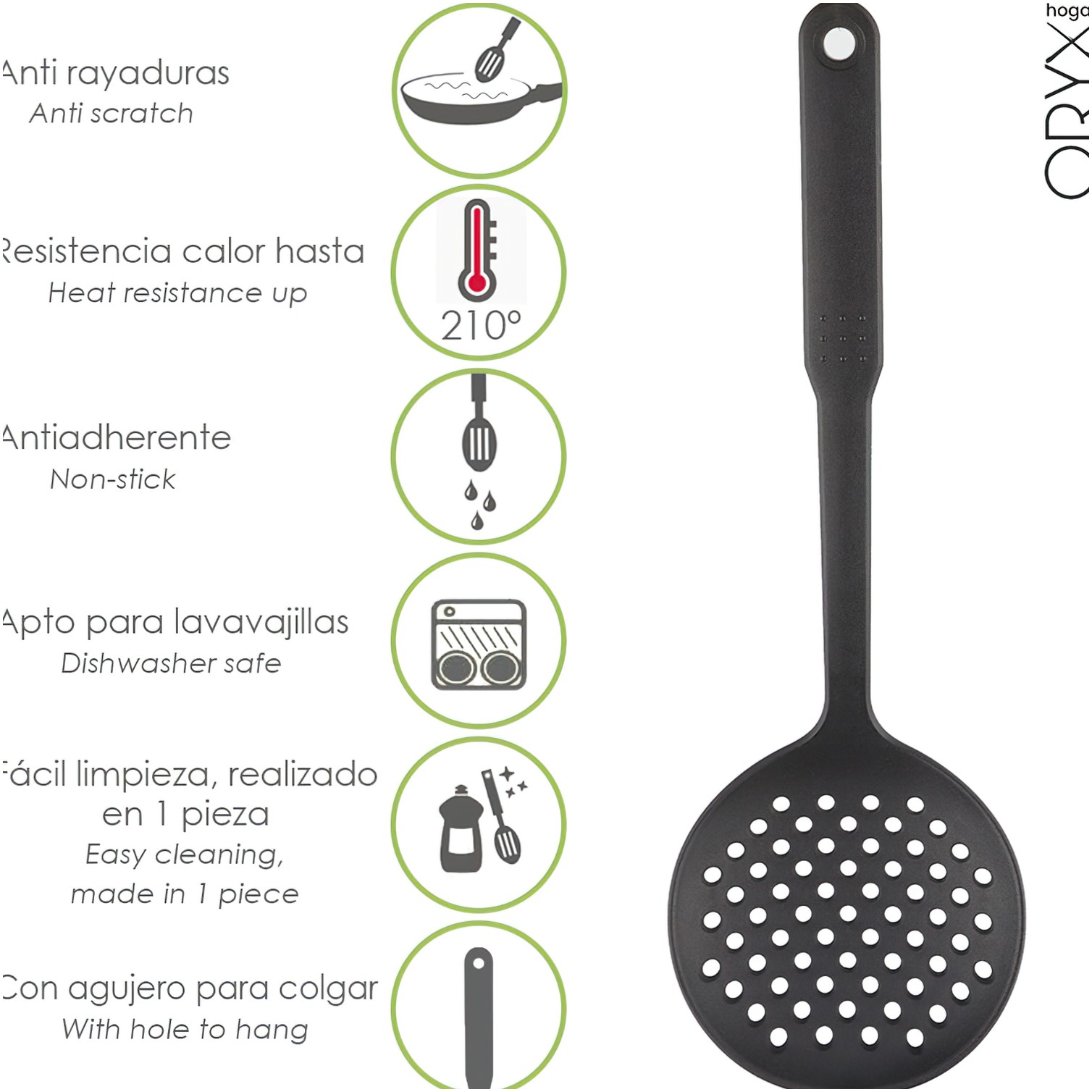 Espumadera Cocina Nylon Basic 33,5 x 11 cm.