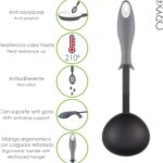 Cucharon Servir Cocina Nylon Con Mango Antigotas Engomado 32 x 9,8 cm.