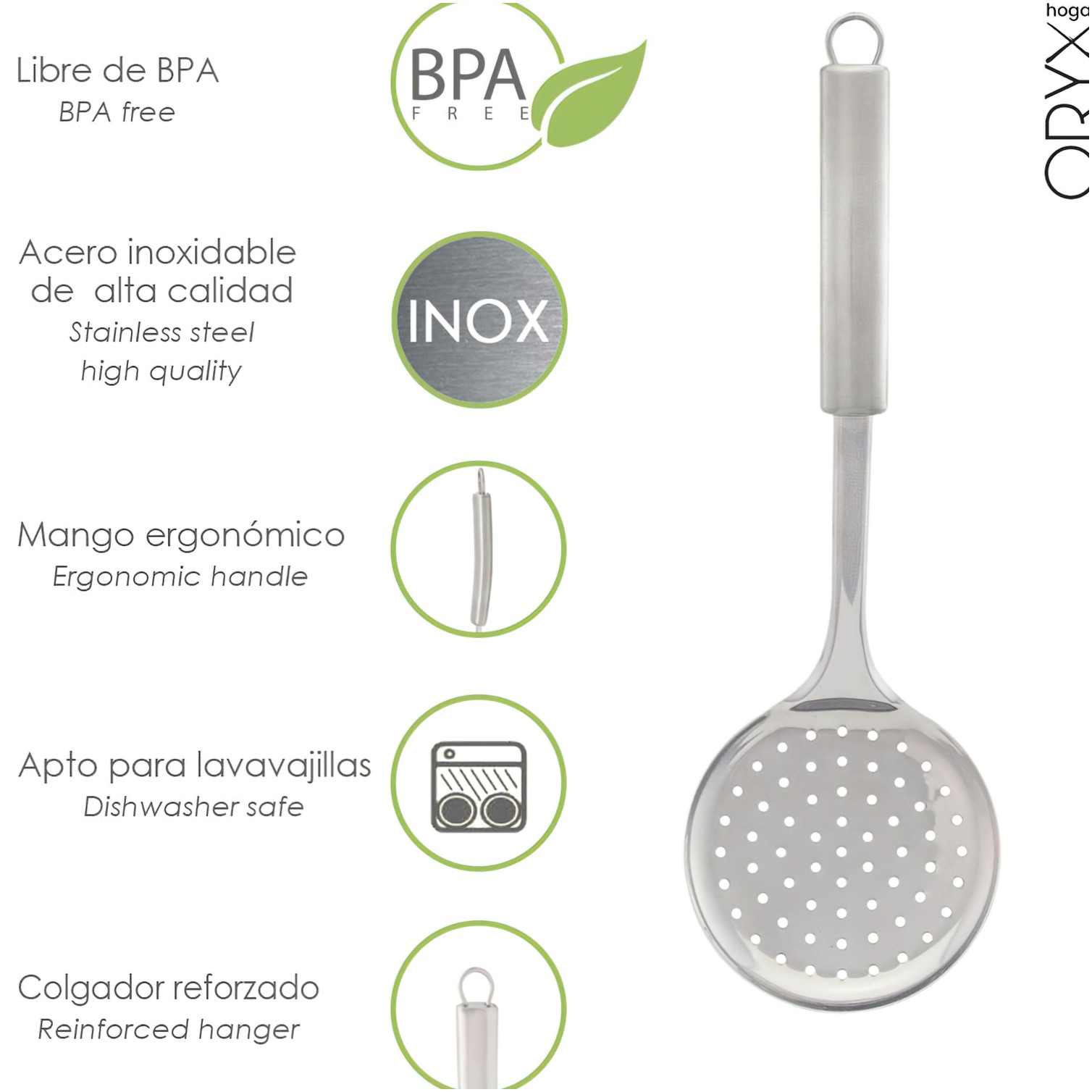 Espumadera Cocina Acero Inoxidable 34x11,5 (Alt) cm.