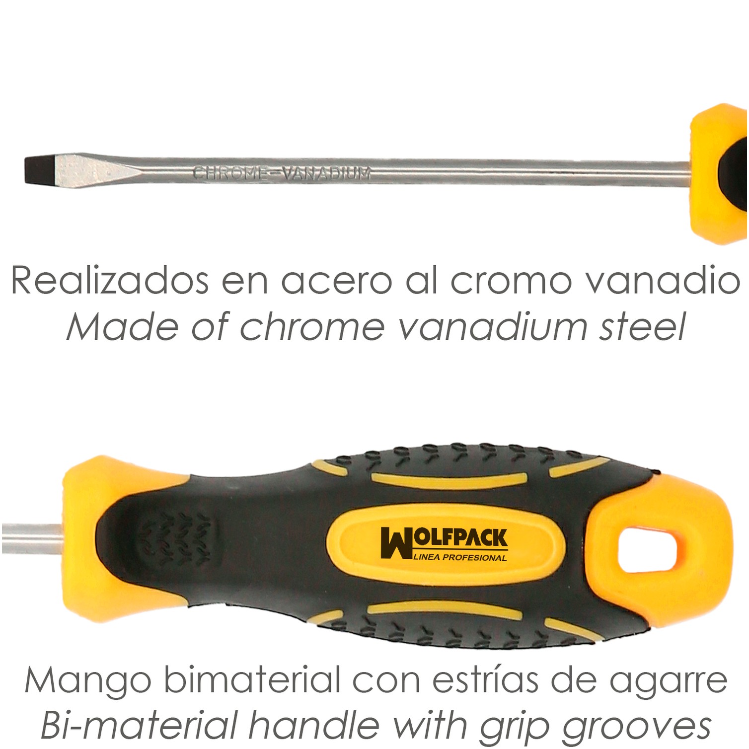 Juego Destornilladores Acero Cromo Vanadio 7 Piezas Con Mango Bimaterial