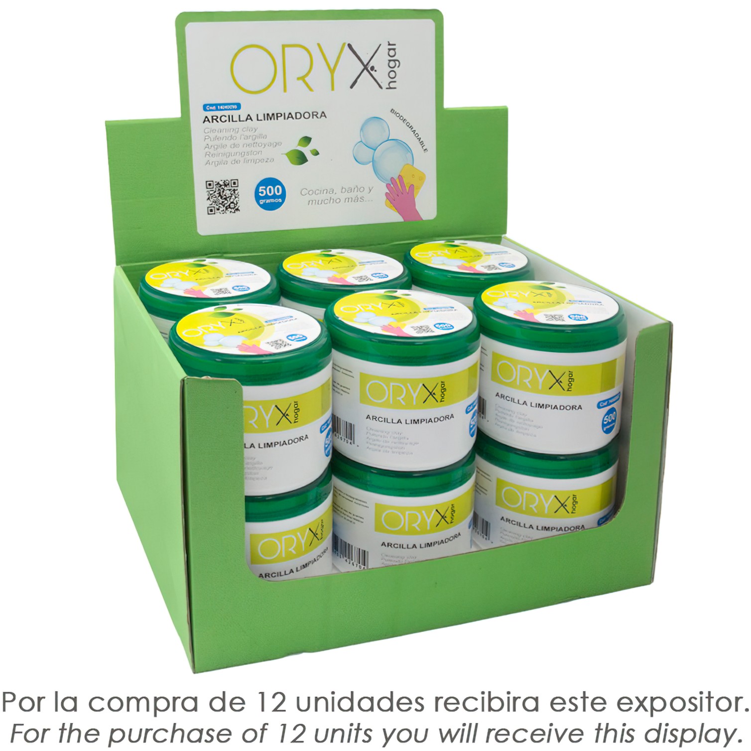 Arcilla Limpiadora Multiusos Tarro 500 gramos.