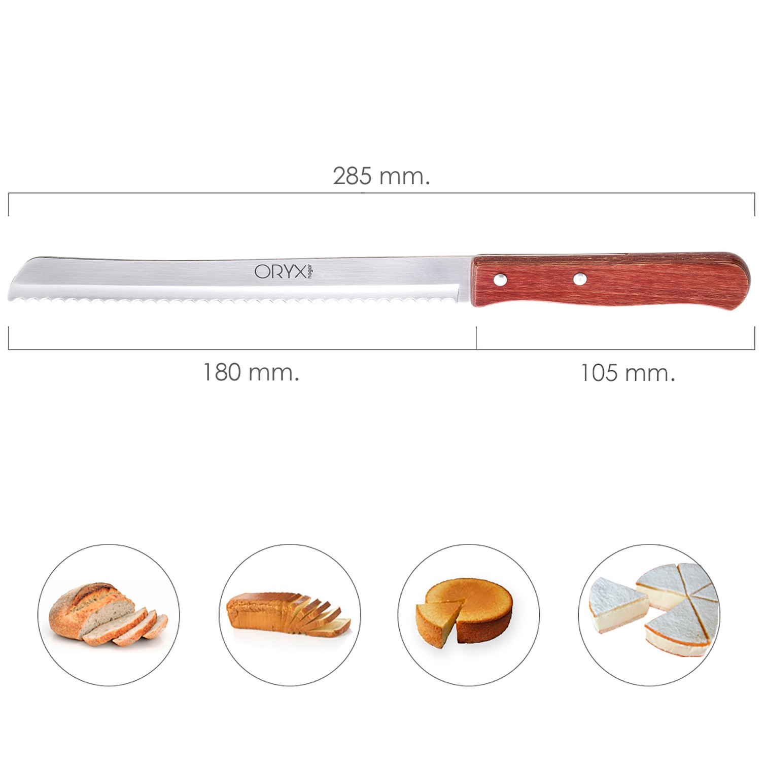 Cuchillo Montana Panero Hoja Acero Inoxidable 18 cm. Mango Madera