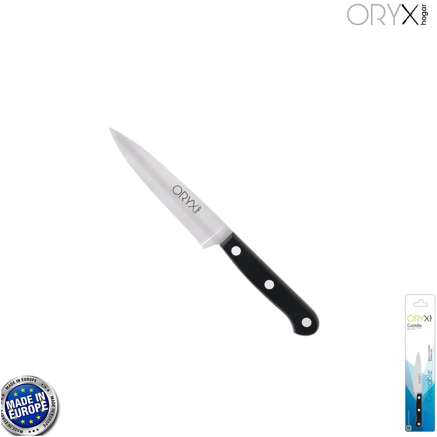 Cuchillo Grenoble Patatero Puntilla Hoja Acero Inoxidable 11 cm. Negro