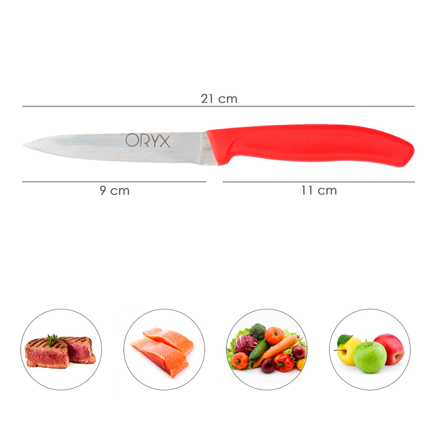 Cuchillo Nuuk Mondador Hoja Acero Inoxidable 9 cm. Colores Surtidos (Blister 3 Piezas)