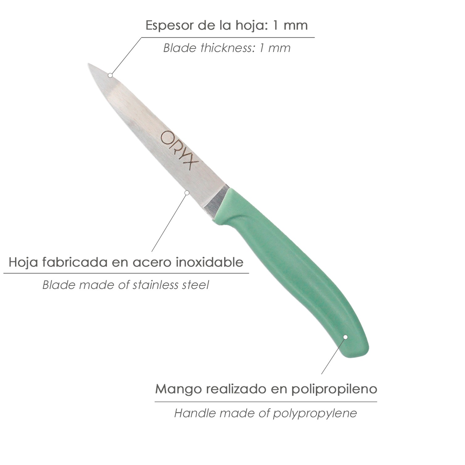 Cuchillo Nuuk Mondador Hoja Acero Inoxidable 9 cm. Colores Surtidos (Blister 3 Piezas)
