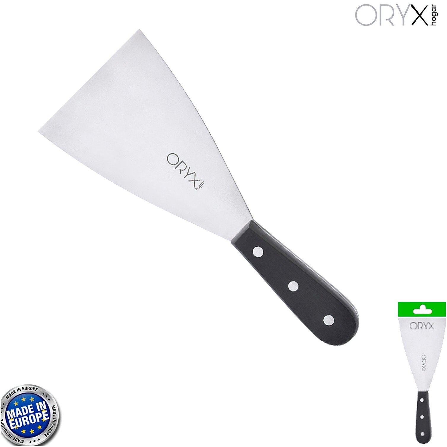 Espatula Cocina Grenoble Acero Inoxidable 9 cm. Negro