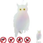 Buho Espantapajaros Reflectante Para Colgar Con 2 Cascabeles (2 Piezas)