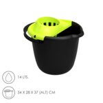 Cubo Fregona Con Escurridor Redondo 14 Litros