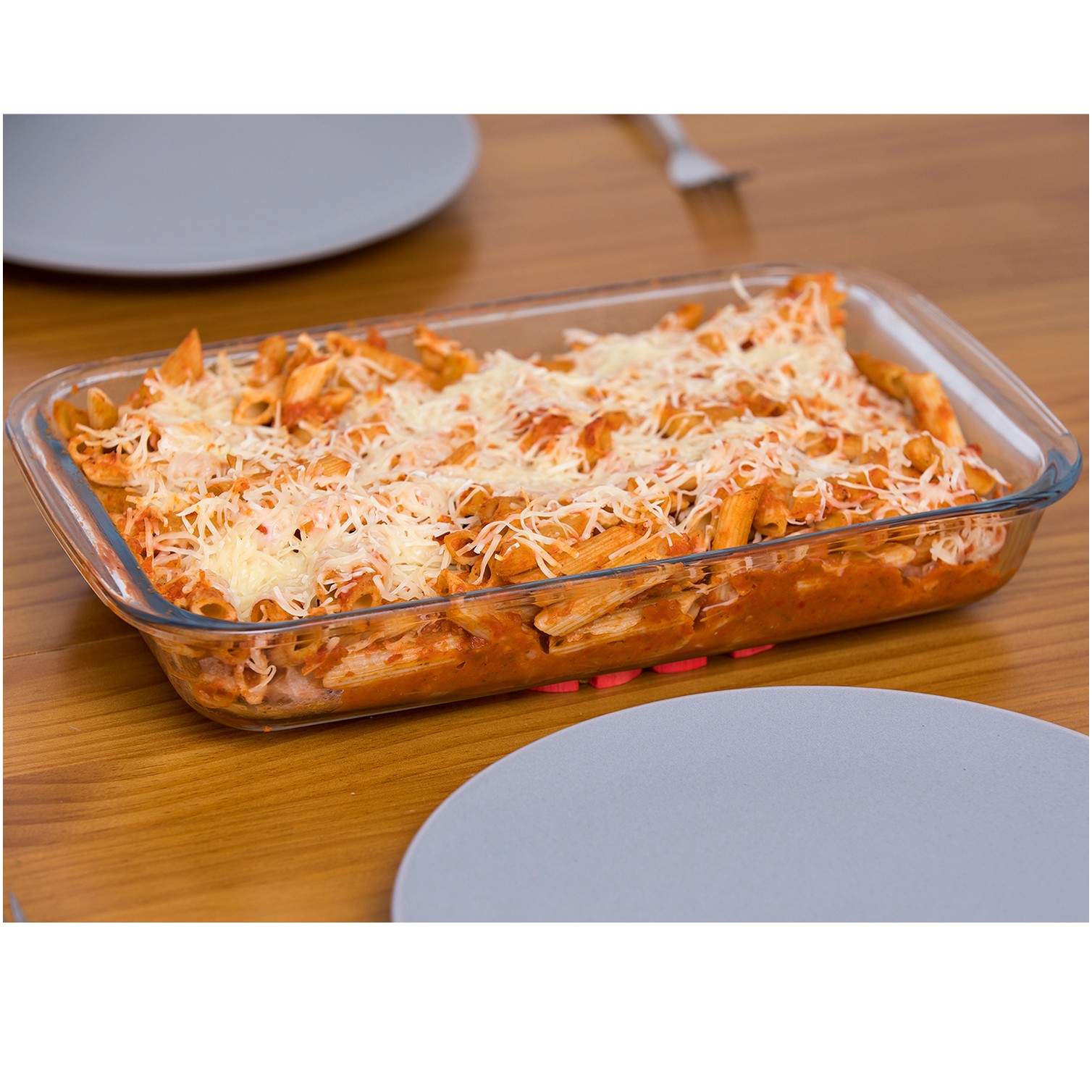 Fuente Cristal Rectangular Con Tapa 2 Litros 36 x 22 x 6.5 (Alt) cm.