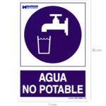 Cartel Agua No Potable 21x 30 (Alt.) cm.