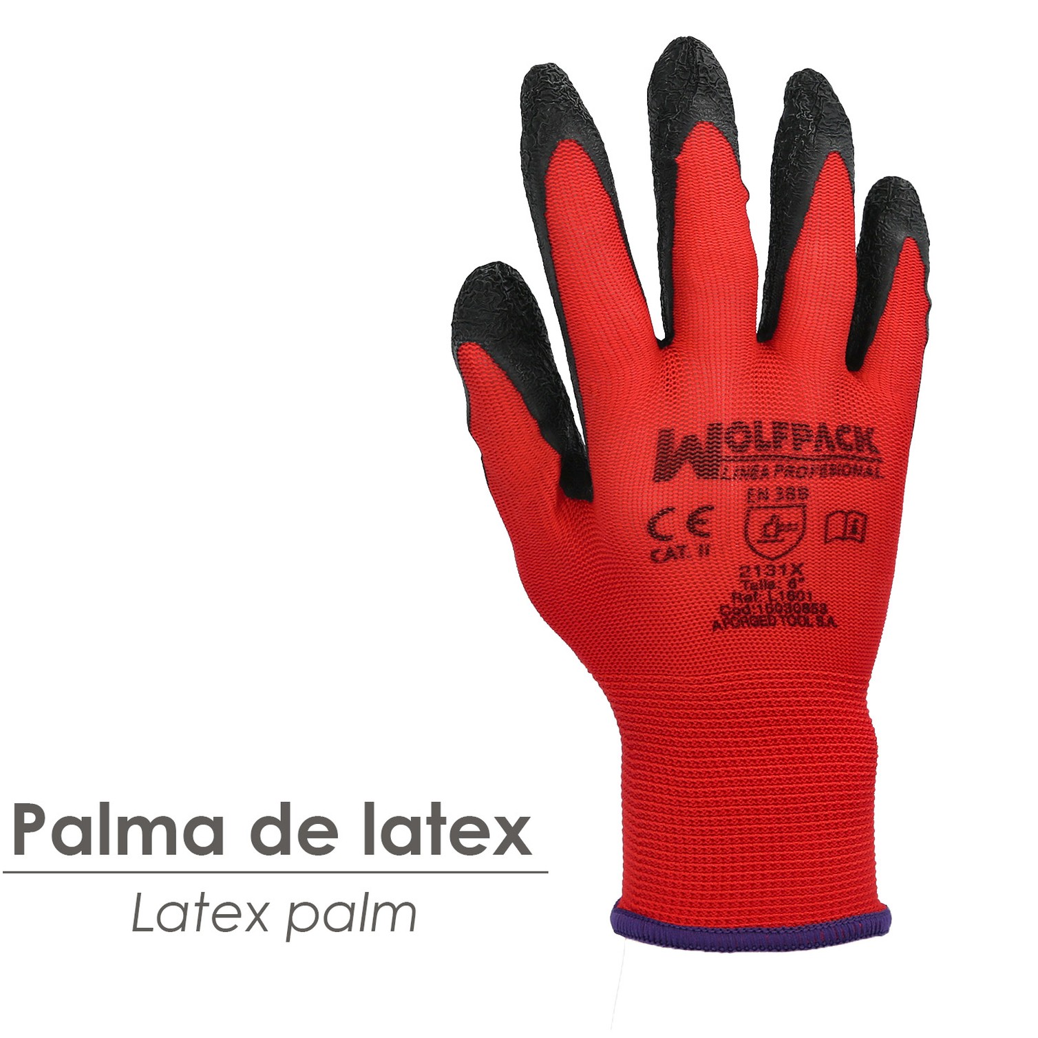 Guantes Latex / Nylon Gripflex Talla 11" (Par)