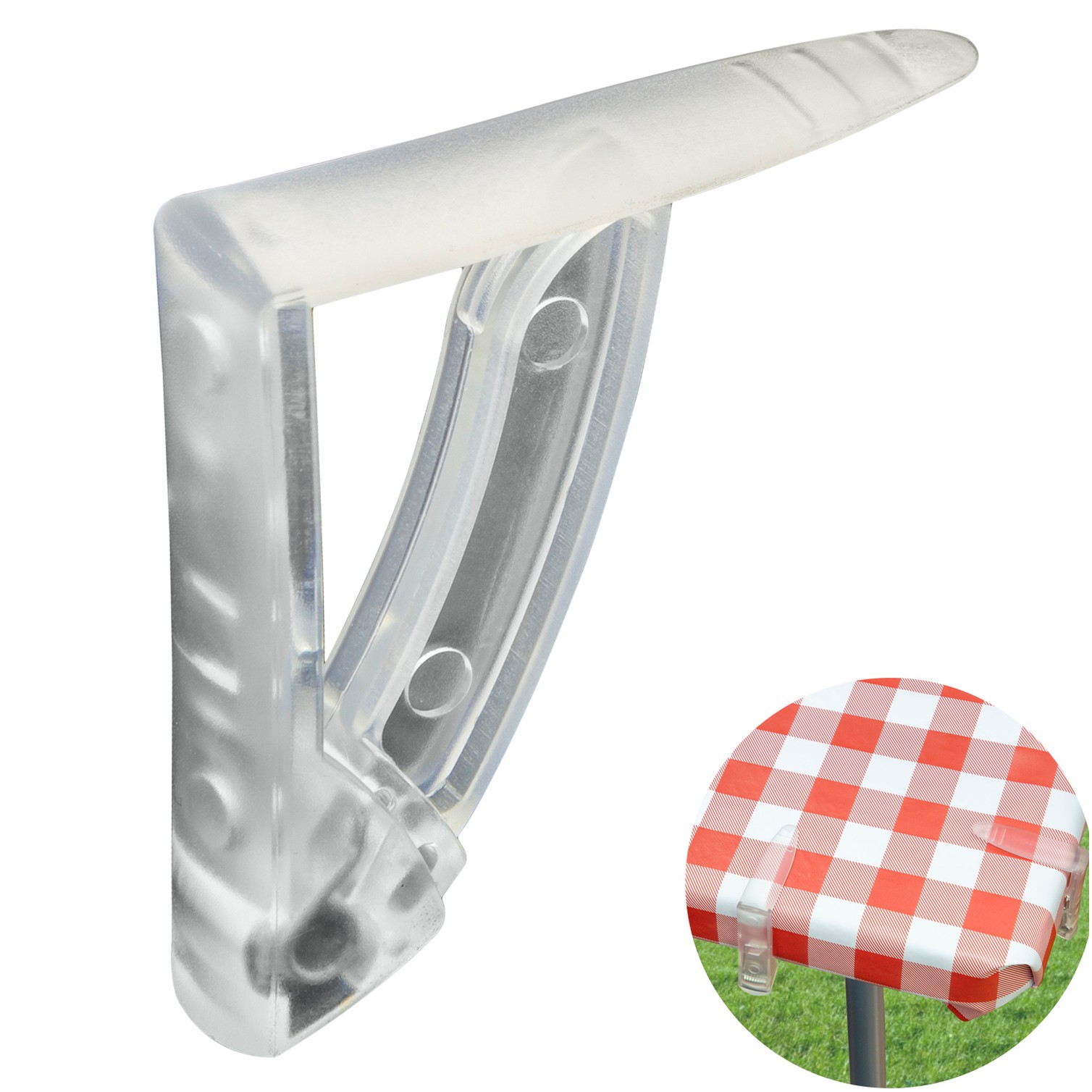Sujeta Manteles Transparentes Con Muelle Extrafuerte 4 Piezas