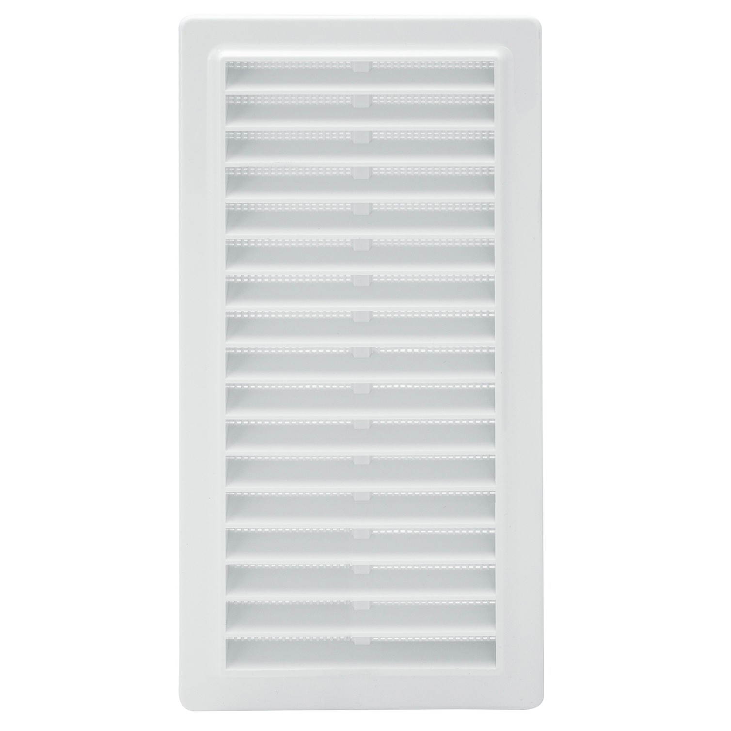 Rejilla Plastico Empotrar Con Malla Posterior 25x12 cm.