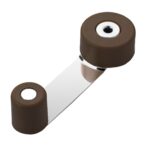 Tope Puerta Con Retenedor Metalico / Goma Marron