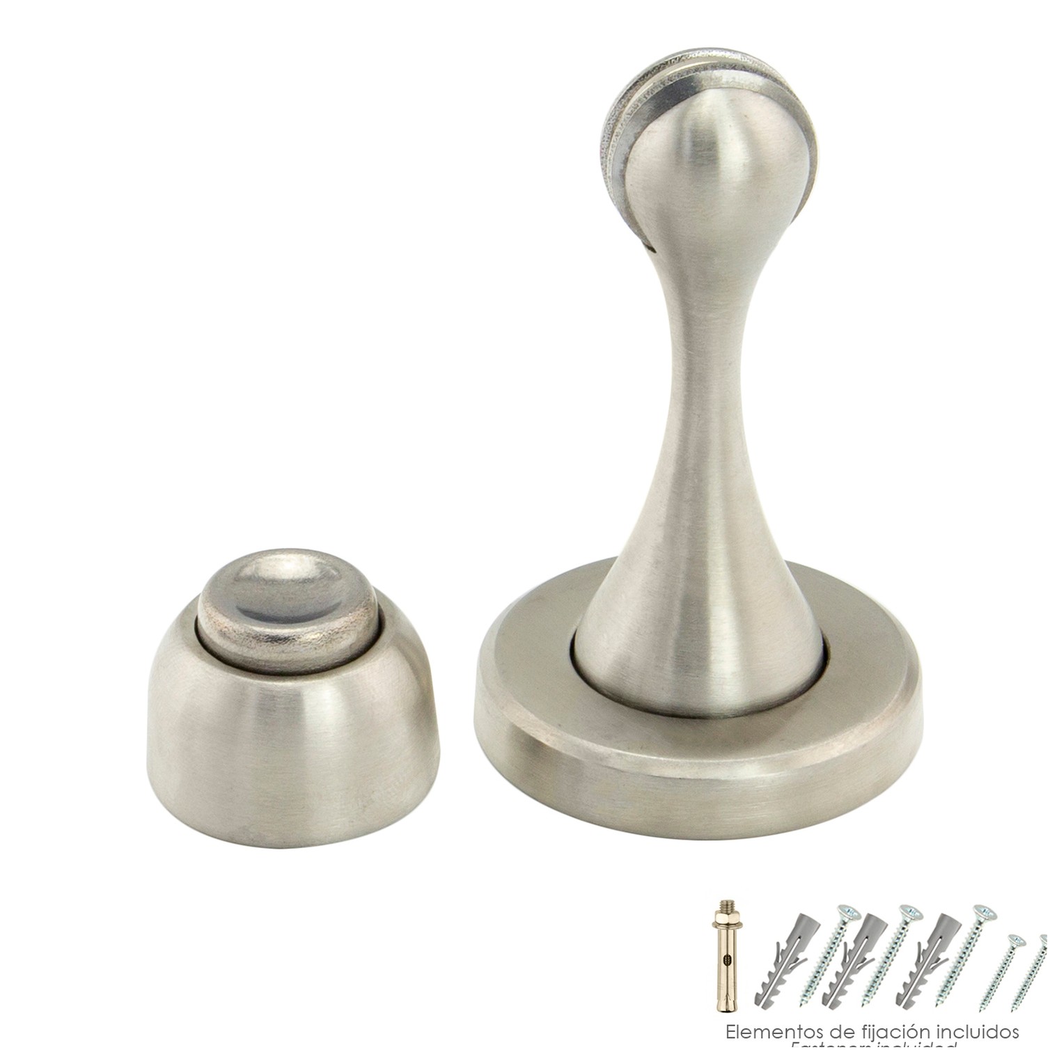 Tope Puerta Retenedor Magnetico Extrafuerte Acero Inoxidable Para Pared y Suelo
