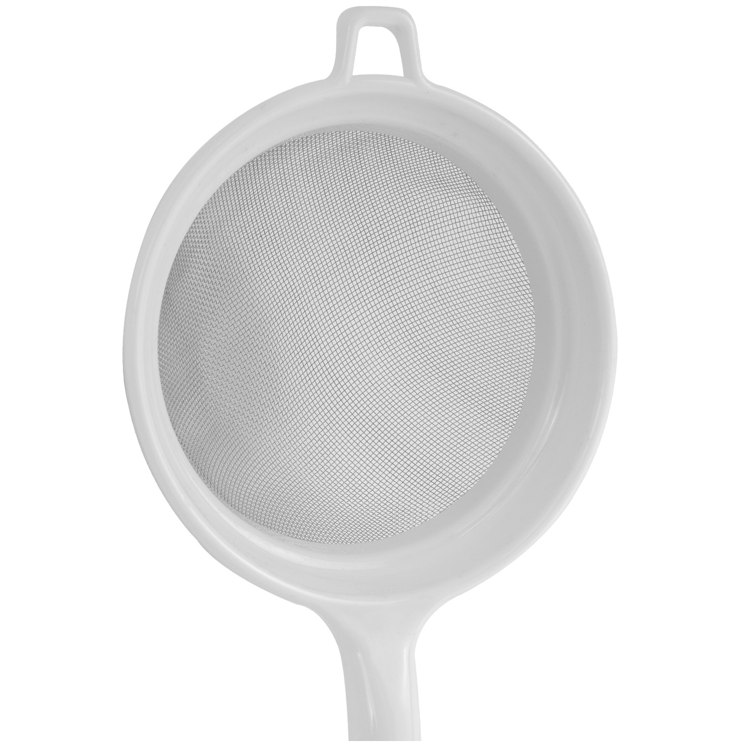 Colador Acero Inoxidable Ø 12,5 cm. Con Mango Plastico